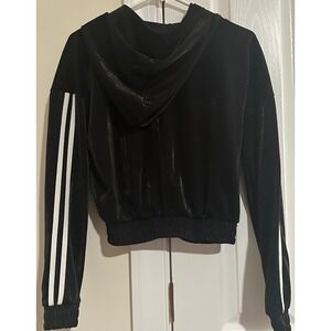 BBJ‎ Los Angeles Velour Hoodie - Black 3 Stripe Long Sleeve - Size M